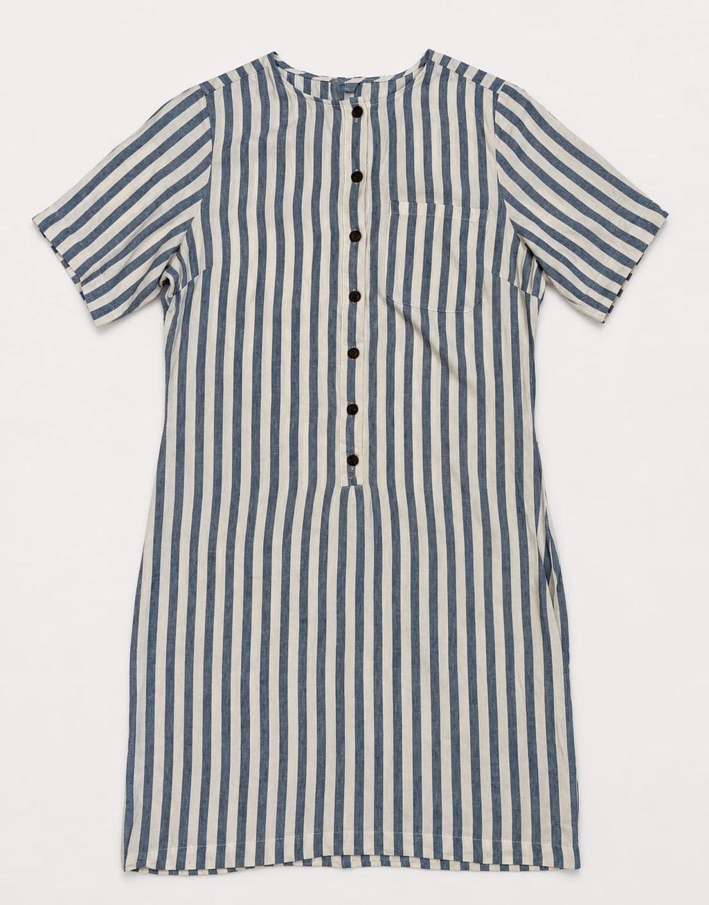 Linen Blue Stripe Dress