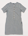 Linen Blue Stripe Dress