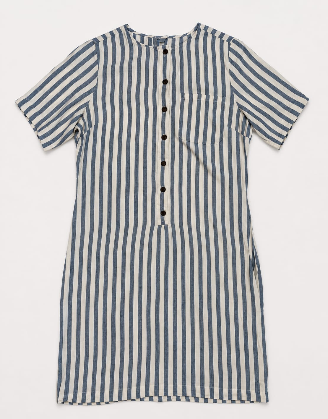 Linen Blue Stripe Dress