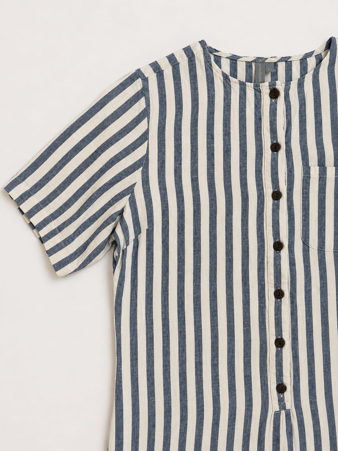 Linen Blue Stripe Dress