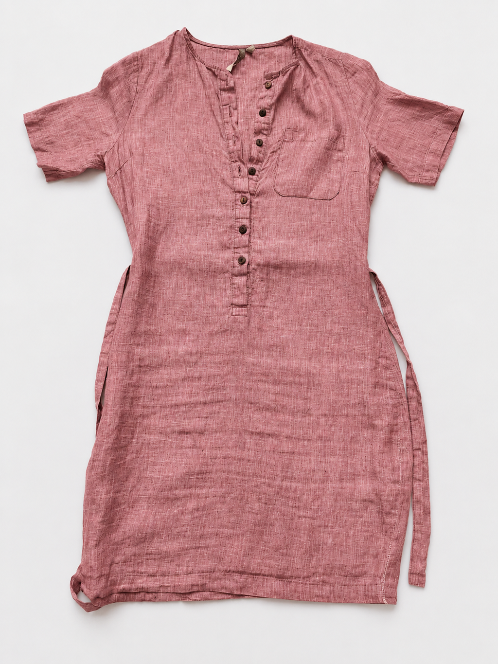 Linen Red Stripe Dress