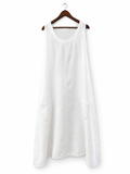 Long White Linen Dress