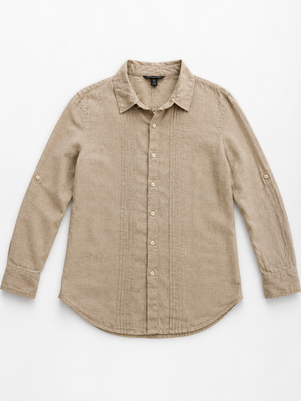 Dark Beige Linen Shirt