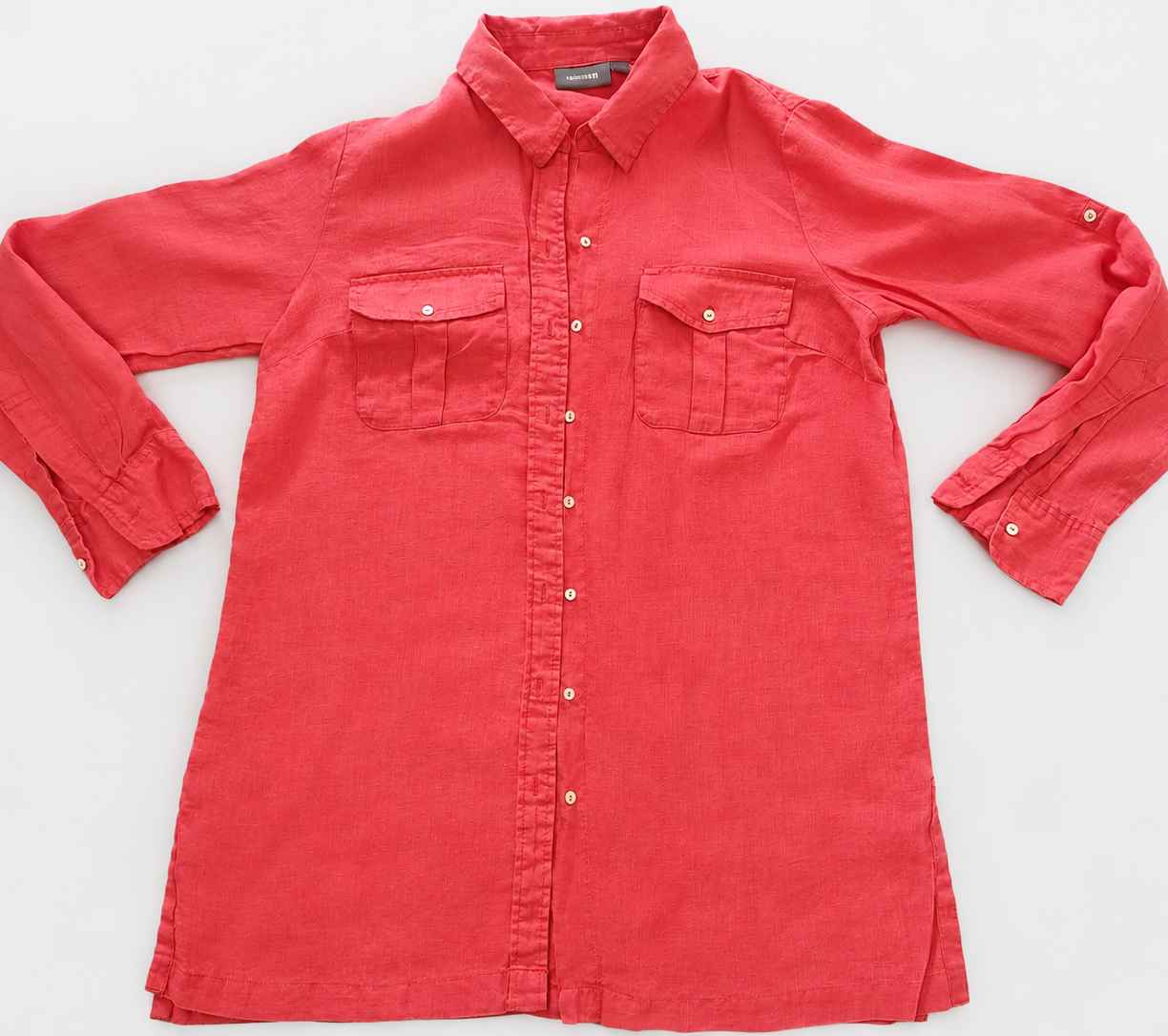 Linen Long Pink Shirt