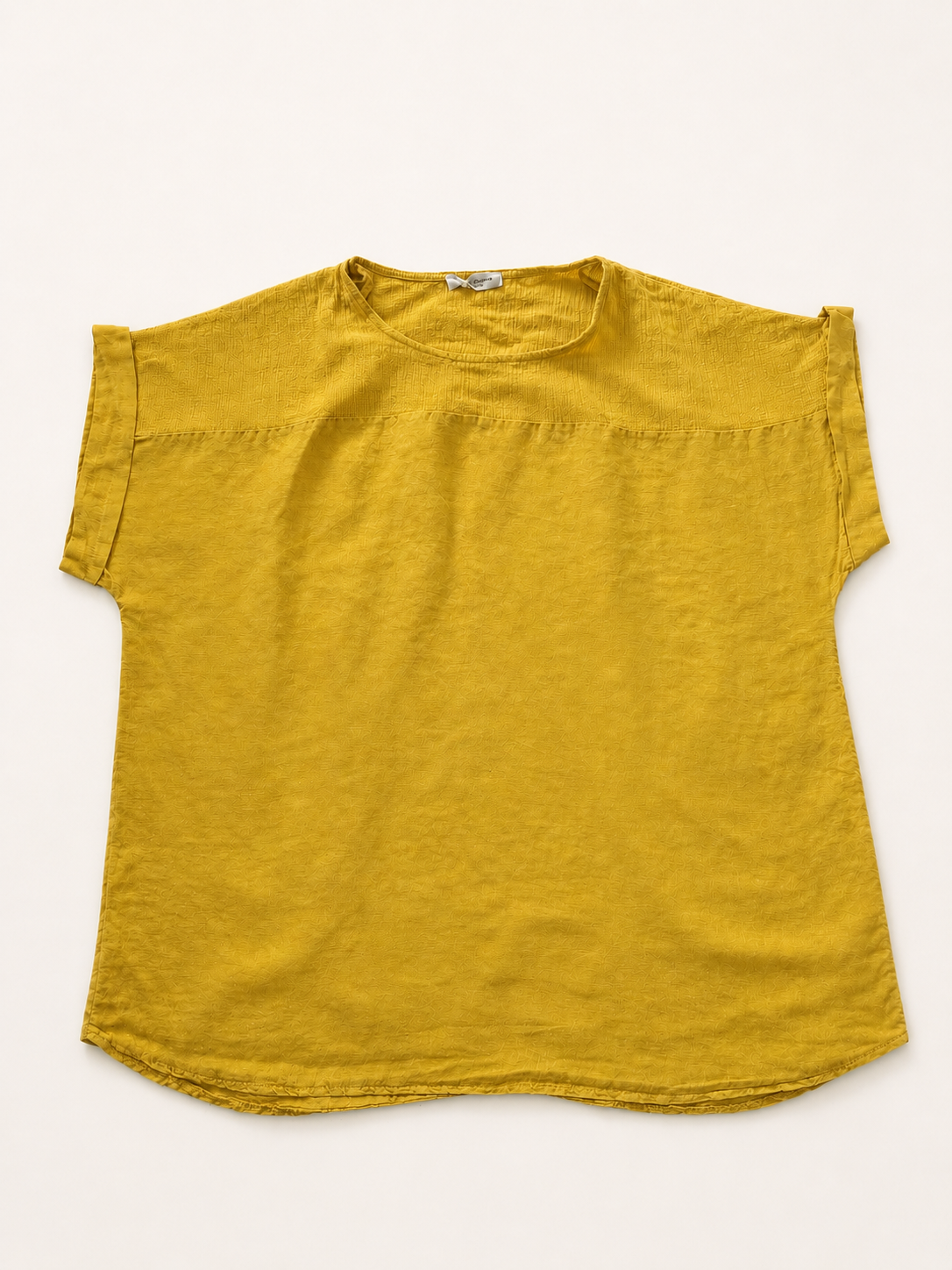 Mustard Oversized Linen Top