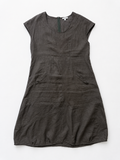 Deep Brown Linen Dress