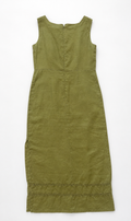 Linen Long Olive Dress