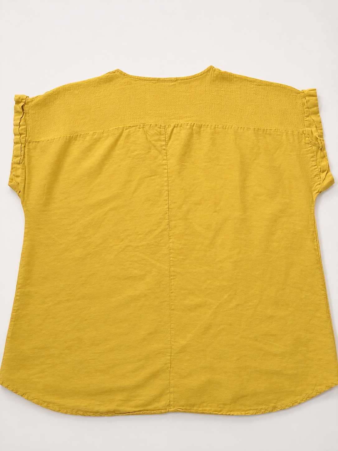 Mustard Oversized Linen Top