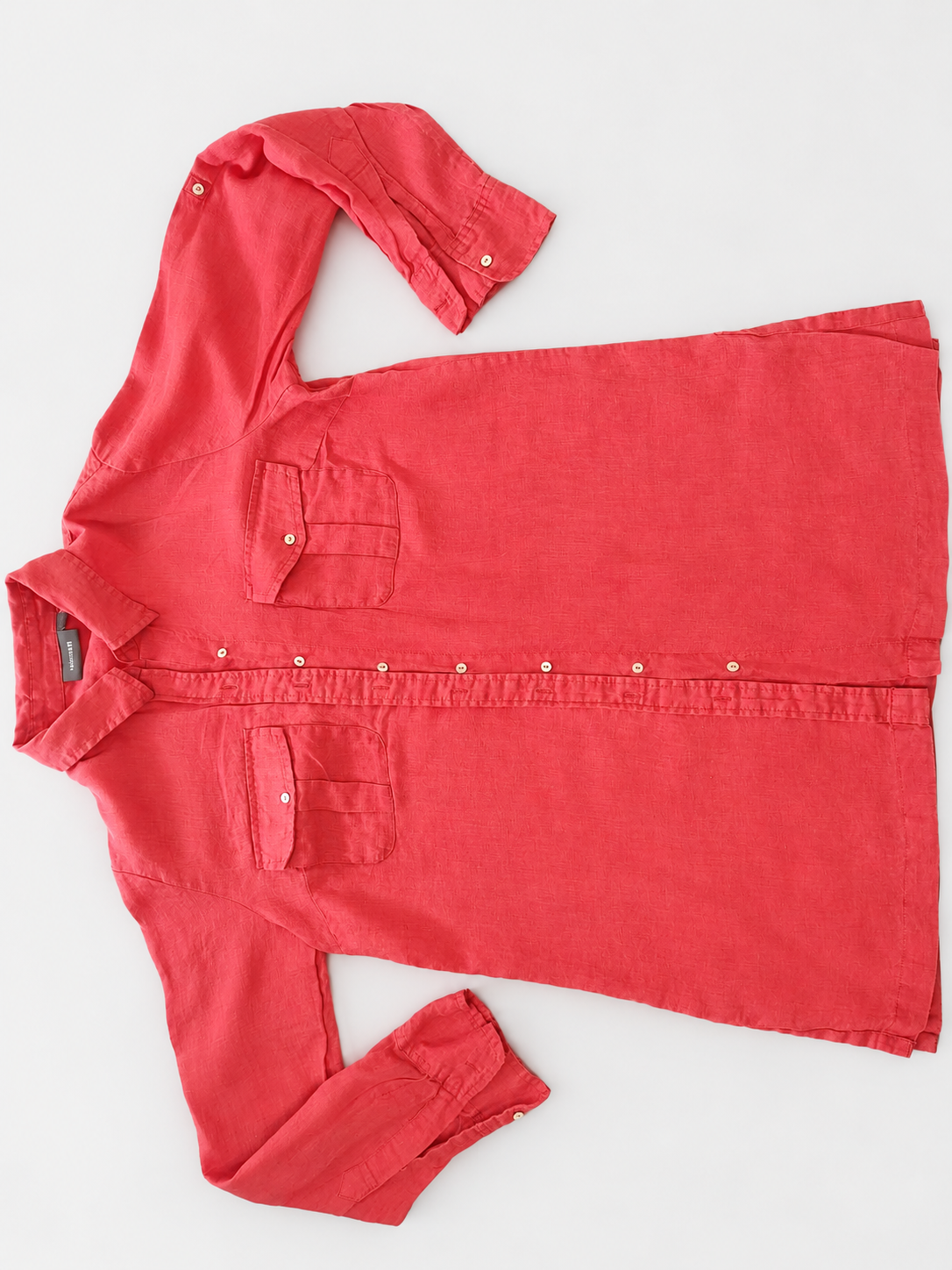 Linen Long Pink Shirt